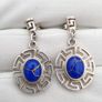 925 vintage sterling silver and lapis studs Image 5