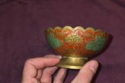 Vintage Brass and Enamel bowl