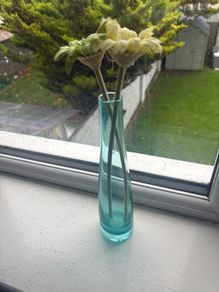 vase with fake flower