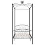 Canopy Bed Frame Grey Metal 100x200 cm Image 3