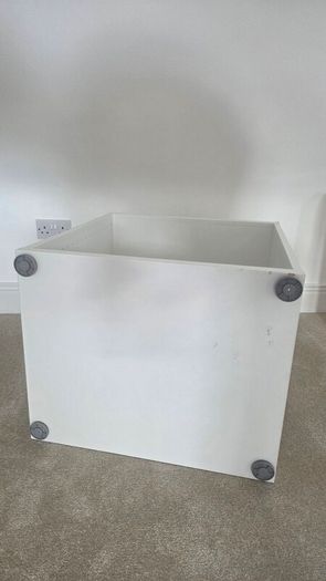 White IKEA BESTA Frame Storage Unit