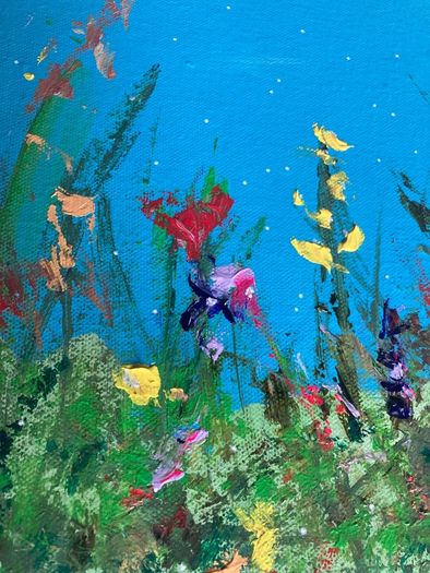 Original painting Floral Art original Irish art painting Gift