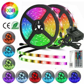Uk 10m 5050 Rgb 300 Led Strip Lights Colour Changing Flexbile Tape Lighting 12v