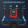 Indoor Upright Exercise Bike Machine, with Adjustable Seat, Resistance, Handlebar, LCD Display Image 5
