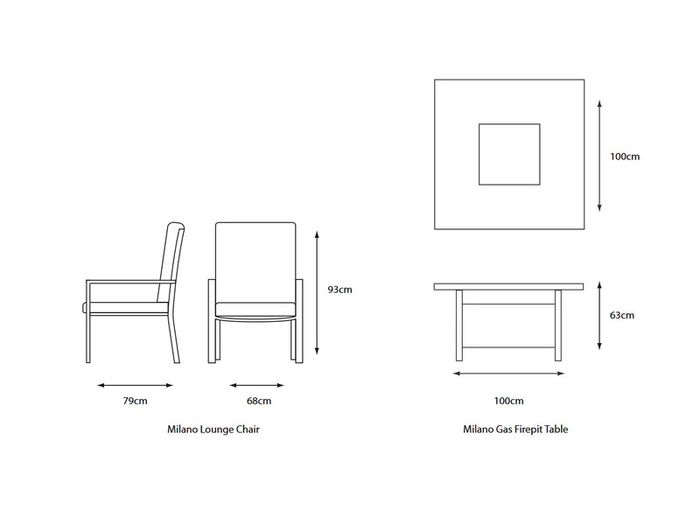 4 Seater Firepit Set