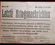 German ww1 , latest war news fly poster 27th ,  june , 1915 ,,,,(39)