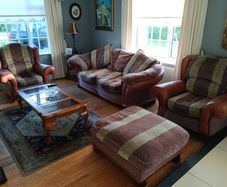 3 piece suite with footstool