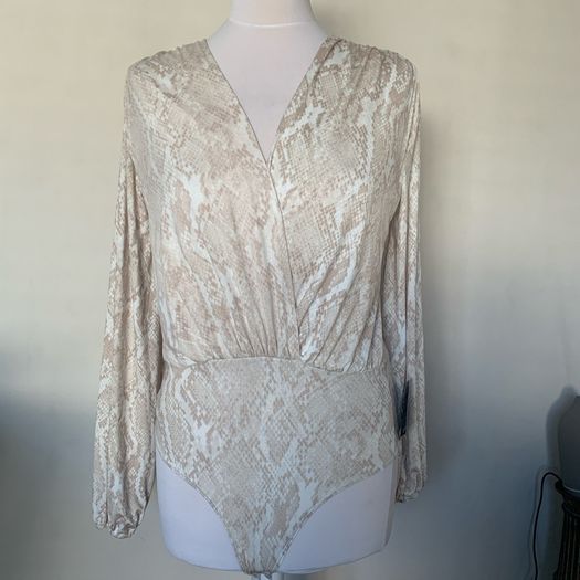 Cream & Gold bodysuit. Size XS