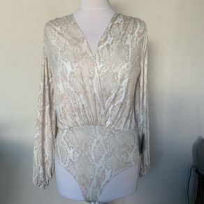 Cream & Gold bodysuit. Size XS