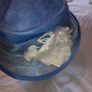 Occasion lady hat with light bleu surrounding with flowers. Image 2