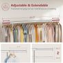 Heavy Duty Clothing Rack Load 350 LBS, Rolling Garment Rack with Wheels and Extendable Rod Chrome Image 7