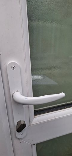 Used Ecotech White uPVC Front/Back Door with Frame 500ono