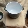 Enamel bread bin 1980s 10 in diameter x 11 in high Image 3