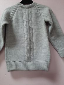 knitting childs grey jumper