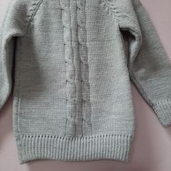 knitting childs grey jumper