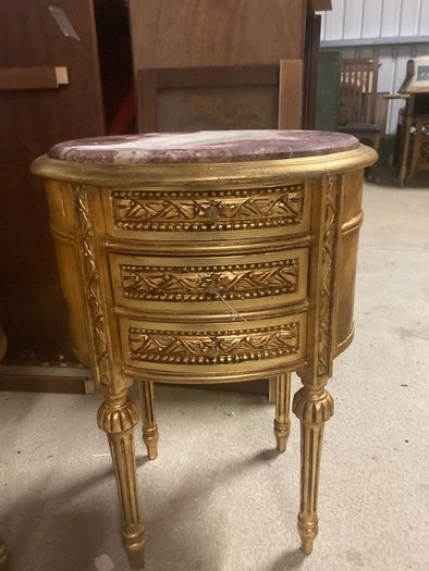 Marble top gold side table with drawers set of two nationwide delivery available