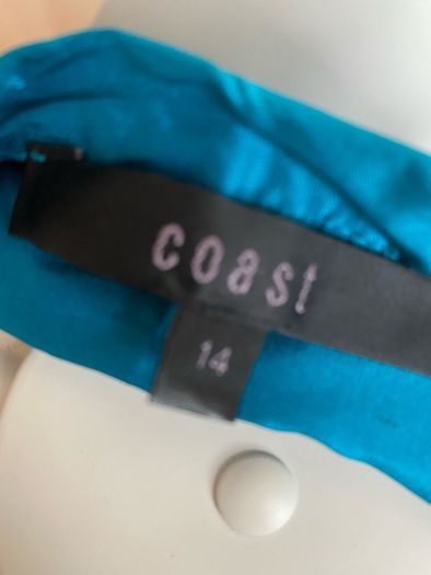 Coast 100% silk blouse teal