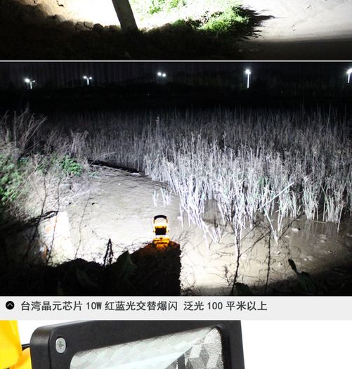 LED Work Lights Portable Floodlight Waterproof Security LED Rechargeable FloodLight for Outdoor, Garage, Car Repairing, Camping, Hiking