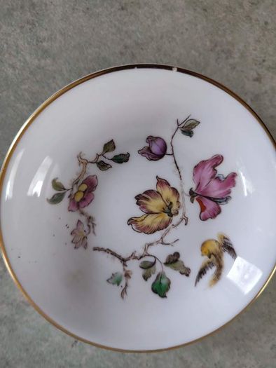 Rare find Wedgwood AUTAN CRANE vintage  small Round dish bone china, trinket dish, English bone china.
