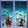 Halloween Window Clings Stickers, 7Sheet Halloween Bats Spiders Window Cling Sticker Decal for Halloween Window Decoration Image 2