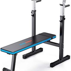 Adjustable Weight Bench with Dip Station Folding Heavy Duty Weight Lifting Bench Home Training Gym Multiuse Workout Bench