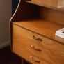 Avalon Mid-Century Teak Highboard with Glazed Display Top Image 2