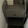 IKEA Grey Double Bed and Grey Bedside Tables Image 5