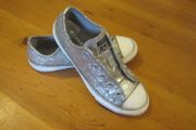 Converse   size 2     silver sparkle