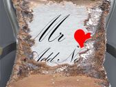 Mr Personalised Sequin Mermaid Cushion cover | Christmas | Husband Christmas Wedding