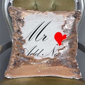 Mr Personalised Sequin Mermaid Cushion cover | Christmas | Husband Christmas Wedding