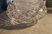 Gorgeous WATERFORD CRYSTAL 8 inches Footed SCALLOPED Bowl w/ Diamond Cut Pattern, Crafted In Ireland, Excellent Condition