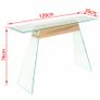 Console Table MDF and Glass 120x30x76 cm Oak Colour Image 5