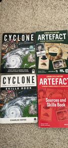 Cyclone Geography textbook and workbook, Artefact History textbook and workbook