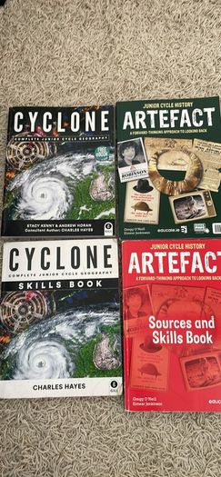 Cyclone Geography textbook and workbook, Artefact History textbook and workbook
