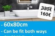 LED Bathroom Mirror 60x80cm Touch Switch Bright Light Vanity Cosmetic