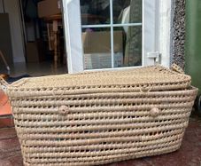Palm leaf toy chest and babydoll bed