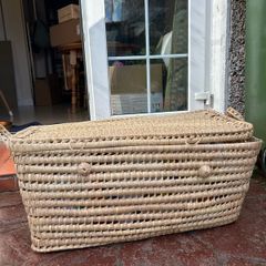 Palm leaf toy chest and babydoll bed