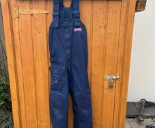 Musto Mens Blue Performance Salopettes Bib Trousers Breathable UK Size Small