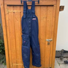Musto Mens Blue Performance Salopettes Bib Trousers Breathable UK Size Small