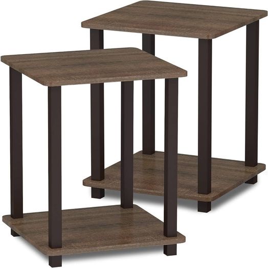NEW SALE| Simplistic 2-Pack End Table, Side Table, Nightstand, 39.6 x 39.6 cm (2-Pack)