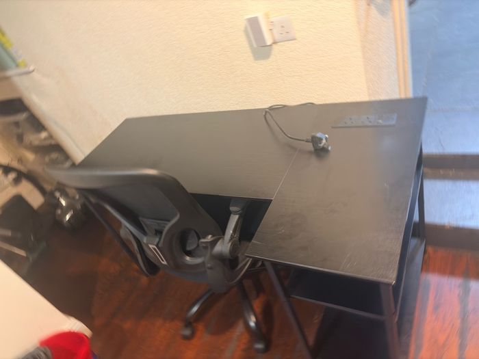 Desk and chair.