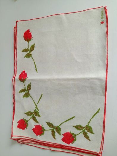 Vera Neumann, vintage table mats & napkins, vintage linen,