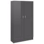 Book Cabinet High Gloss Grey 82.5x30.5x150 cm Chipboard Image 2
