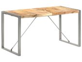 Dining Table 140x70x75 cm Solid Rough Mango Wood