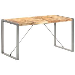 Dining Table 140x70x75 cm Solid Rough Mango Wood