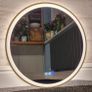 LED Bathroom Mirror Round 60cm Gold Music Fog Free Image 4