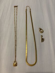 Gold Necklaces x2 - 18k Plated - Irish Charms x2