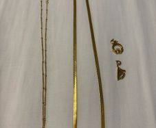 Gold Necklaces x2 - 18k Plated - Irish Charms x2
