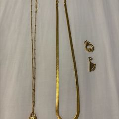 Gold Necklaces x2 - 18k Plated - Irish Charms x2