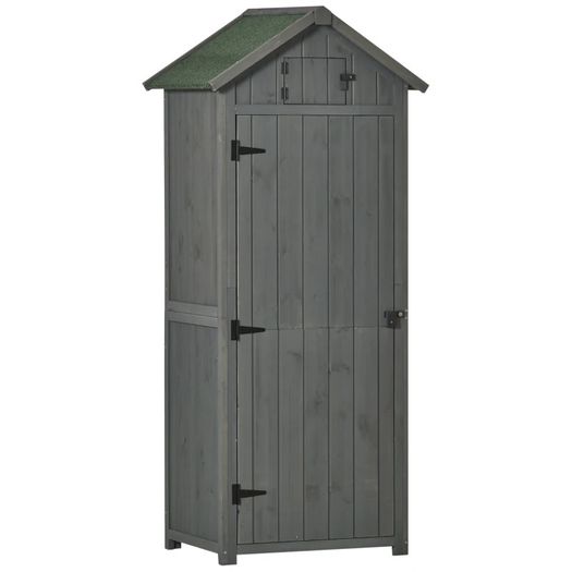 Garden Shed Vertical Utility 3 Shelves Shed Wood Outdoor Garden Tool Storage Unit Storage Cabinet, 77 x 54.2 x 179cm MULTIPLE COLOURS AVAILABLE (FREE SHIPPING)